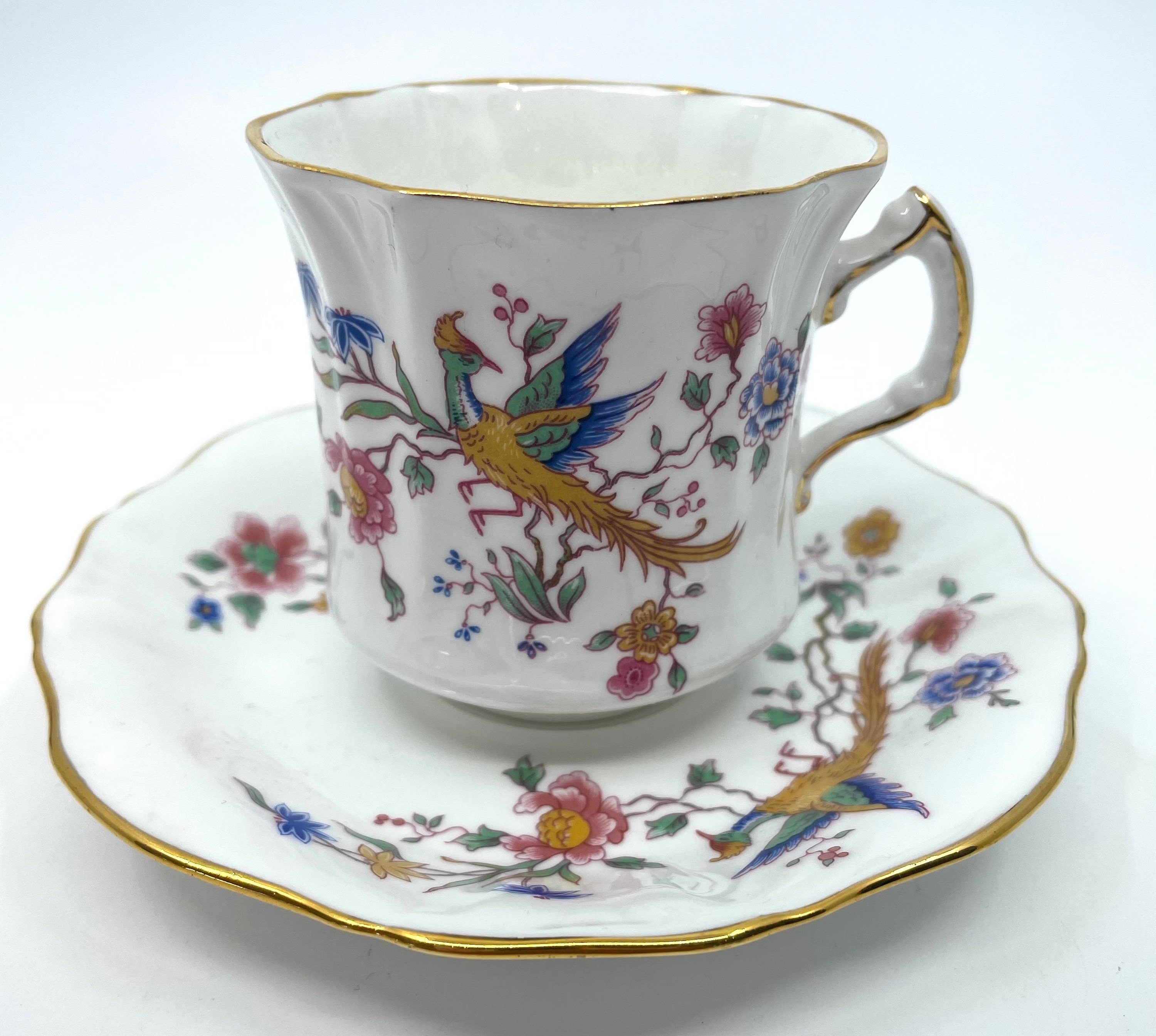 HAMMERSLEY PINK FLORAL CHINZ フローラル チンツ！ Hammersley Bird of Paradise Teacup and Saucer - Etsy