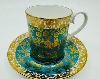 Royal Albert Kingston Series Turkusowa filiżanka do herbaty i spodek