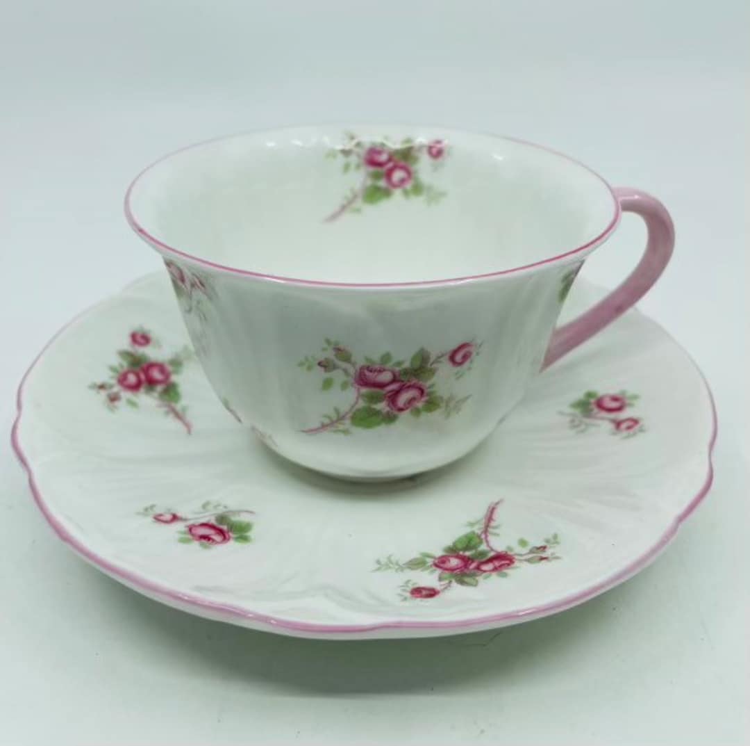 Shelley Bridal Rose - Oleander Shape Teacup and Saucer - Etsy