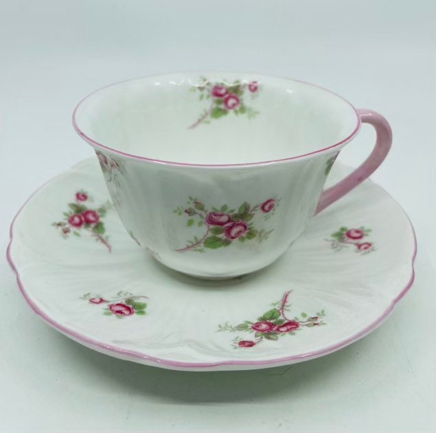 Shelley Bridal Rose - Oleander Shape Teacup and Saucer - Etsy