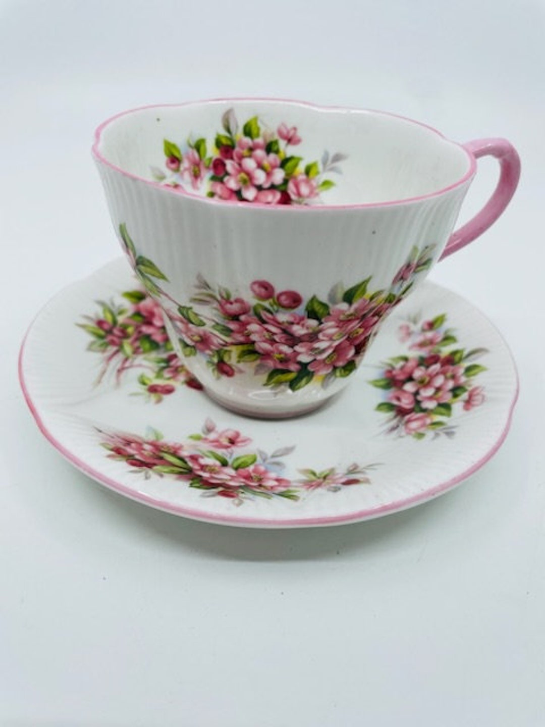 Royal Albert Blossom Time Series Apple Blossom Teacup and Saucer