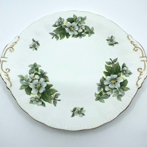 Paragon Canadian Provincial Flowers Dogwood Cake Plate