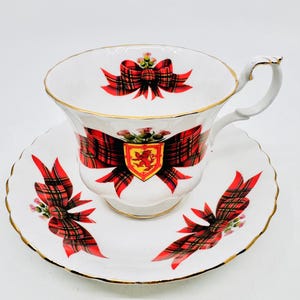 Royal Albert Scottish Tartan Series Royal Stewart Tartan Teacup and Saucer