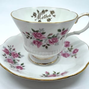 Royal Albert Pink Rose Mother Teacup and Saucer