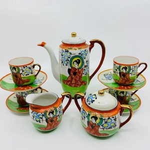 Echtes Samurai China Handgemaltes Made in Japan Tee Set