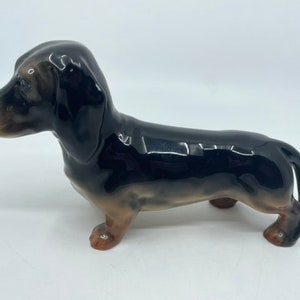 Beswick England Dachshund Black and Tan Dog Figurine