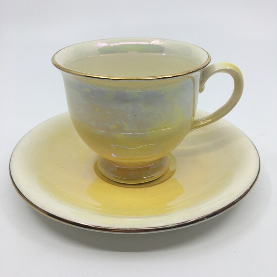 Classic Royal Winton Cup and Saucer in Iridescent Yellow Etsy