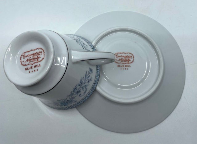Noritake ノリタケ コンテンポラリー ブルーヒル 5セット Set of Six Contemporary Fine China by Noritake Blue Hill
