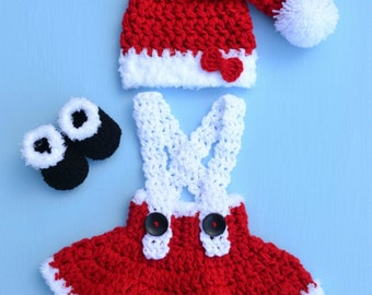 crochet santa outfit for baby