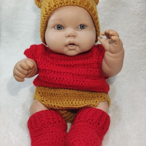 Disney&#39;s Inspired Winnie the Pooh Handmade Crochet Baby Costume,Winnie the pooh, Pooh Bear, Baby Shower Gift, Newborn Photo Prop