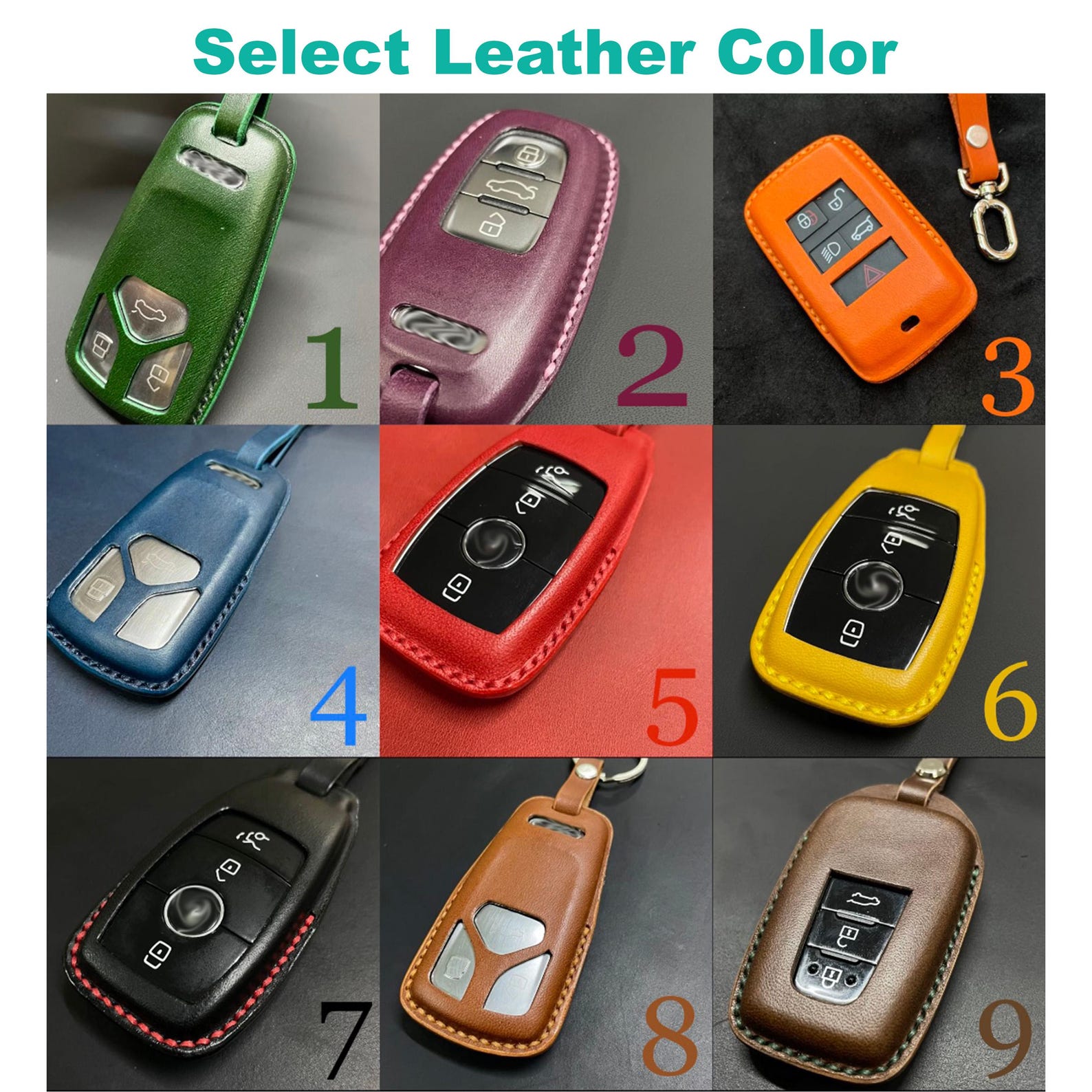 Leather Car Key Cover for X, Key Holder for M, Keychain for G Series ...