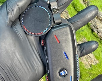 Leather Car Key Cover For X, Key Holder For M, Keychain For G Series, Car Key Fob For 1, 2, 3, 5, 6, 7 series, Leather Car Key Case M line