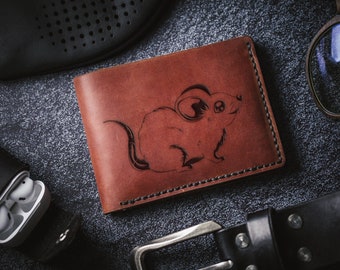 Rat or Mouse Face Keychain Coin Purse from Petrats 