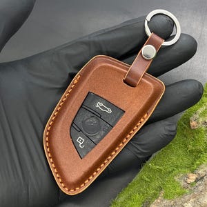 Leather Car Key Cover For X, Key Holder For M, Keychain For G Series, Car Key Fob For 1, 2, 3, 5, 6, 7 series, Leather Car Key Case M line