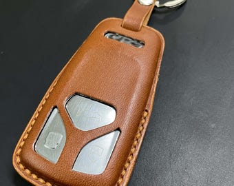 Leren sleutelhangerhoes voor A4, A5, A6, A7, A8, R-S5, S8, S5 leren sleutelhangerhoes Geschikt voor auto, verjaardagscadeau voor hem, leren autosleutelhoes