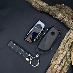 Leather Car Key Cover For X5, Key Holder For M, Keychain For G Series, Car Key Fob For 1, 2, 3, 5, 6, 7 X7 M3 Z4 series, Leather Case M line