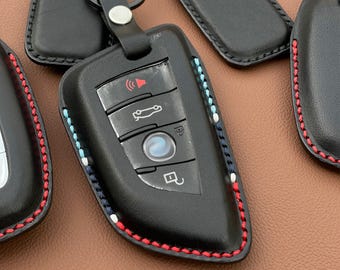 Leather Car Key Cover For X, Key Holder For M, Keychain For G Series, Car Key Fob For 1, 2, 3, 5, 6, 7 series, Leather Car Key Case M line