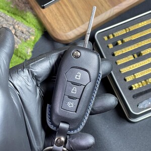 Ford F-250 Key Ring - Blue Metal Keychain By Automotive Gold, Inc.