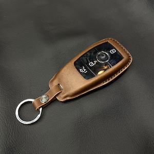 Leather Car Key Cover For S Class, Key Holder For E Class, Key Fob For C Class, Keychain For A Class, Gift for Him, Leather Car Key Case