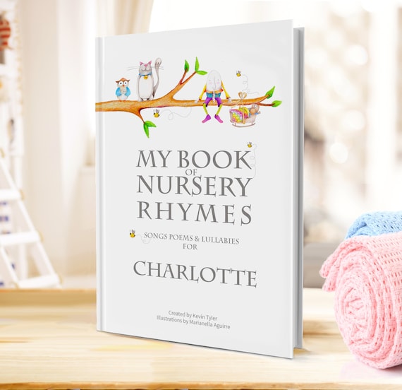 Father's Gift for Kids, Personalized Father's Day Gift, Easter Basket Personalized Book, Personalized Nursery Rhymes Book, Baby Shower Gift