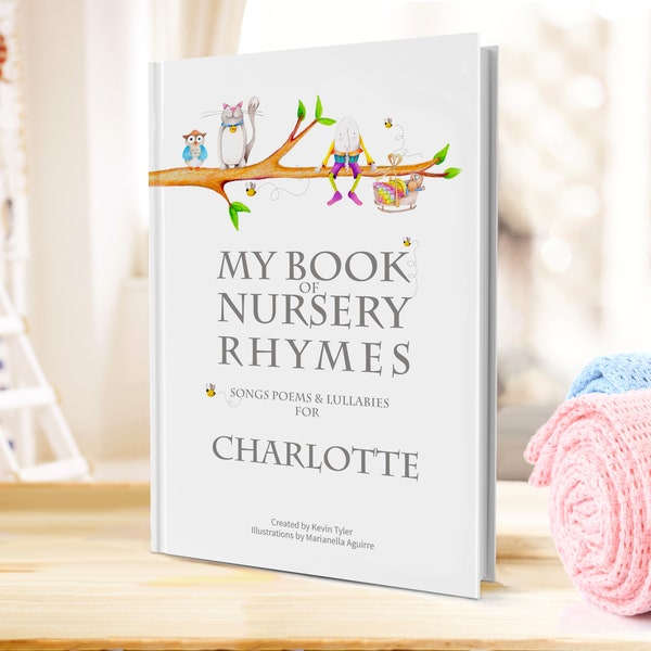 Baby Shower Gift, Personalized Baby Book, Cute Personalized Baby Gift, Personalized Book for Baby, Gift for New Mom, Nursery Rhyme Book