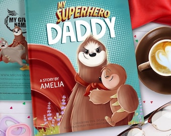 Father&#39;s Day Gift for Dad, Daddy Book, Book for Dad, Personalized Dad Book, Superhero Daddy Personalized Book, Personalized Gift for Dad