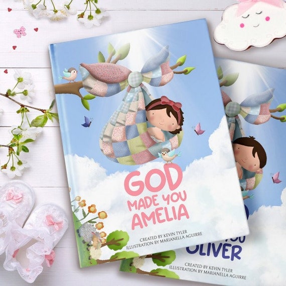 Personalized Children's Book: God Made You - Baptism, Christening Gift