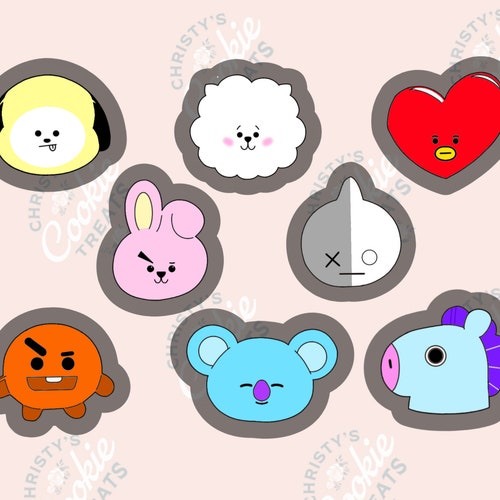 bt21 cookie cutters etsy