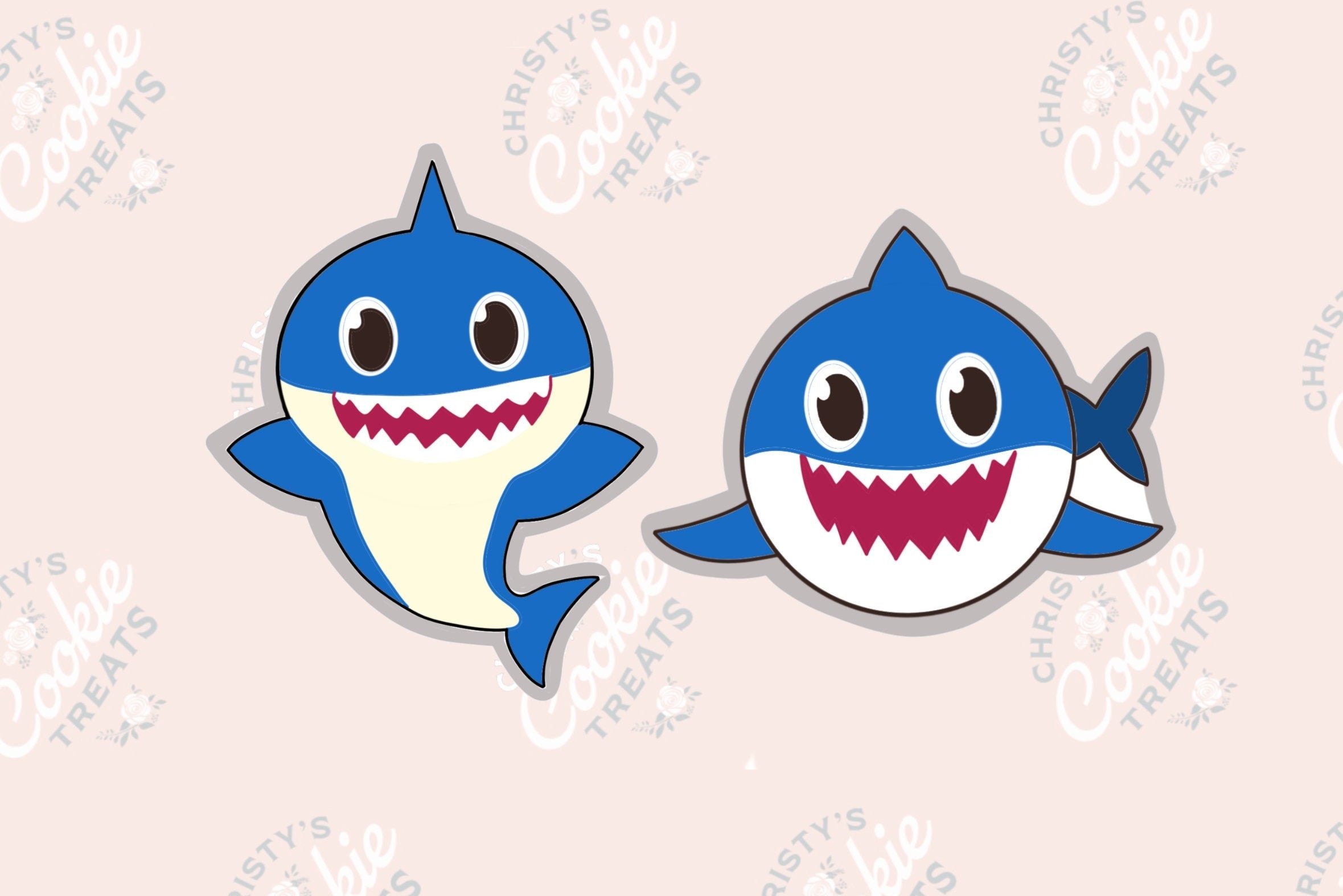 Baby shark cookies sale cutter