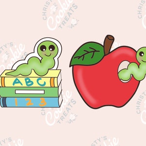 Book Worm Cookie Cutter