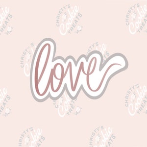 Love Plaque Cookie Cutter