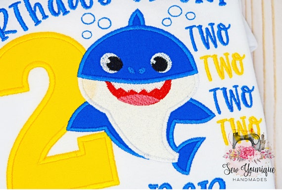 Baby Shark Inspired Birthday Shirt 2nd Birthday Two Two Two Etsy Baby Shark Inspired Birthday Shirt 2nd Birthday Two Two Two Etsy