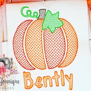 Pumpkin Sketch-Fall Shirt- Girls/Boys T-shirt/Bodysuit