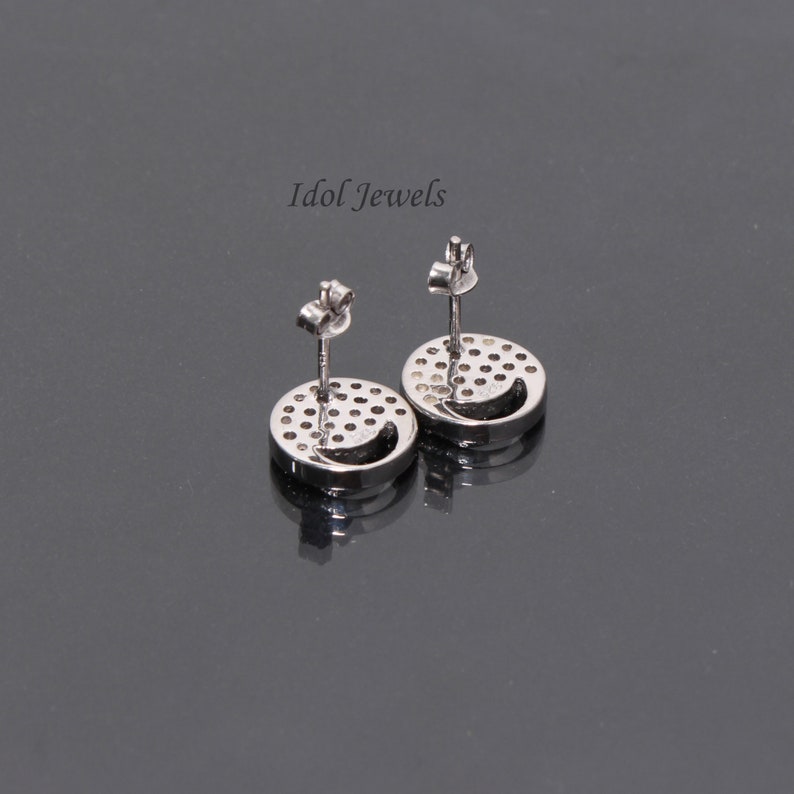 Glowing Wedding CZ Round Earring-Cubic Zirconia Stud-White Stud-Bridal Earring-Mother of Bride Jewelry-Wedding Earring for Bride-Gift Her