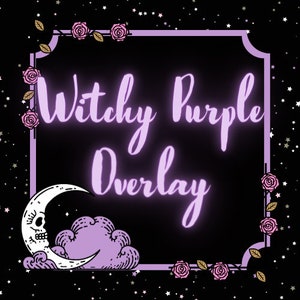 Witchy Overlay, Twitch Overlay, Stream Overlay, Purple, Stream Panels, Twitch Panels,