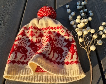 Home Alone Inspired Moose Toque | Merino Wool Christmas Beanie