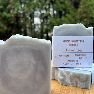 Lavender Tallow Body Bar/ Beef tallow Soap