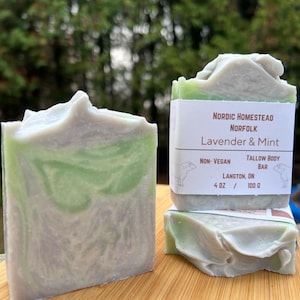 Lavender & Mint/ Tallow Body Bar/ Tallow Soap
