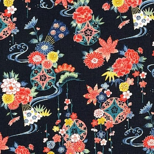 Japanese - Naka Japanese Carts & Floral Blossoms - Gold