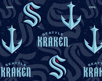 NHL Fleece Fabric  Seattle Kraken Fleece Fabric