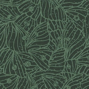 Asas de mariposa-luna sobrepostas em verde -- tecido para quilting 100% algodão