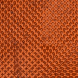 Halloween fabric -- Small, smudged, orange Halloween diamond check/plaid -- 100% cotton quilting fabric