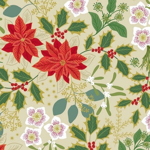 Yuletide Bouquet AVMD-2178-1 Whit by Lauren Wane - Floral Yuletide Bouquet AVMD-2178-1 Whit by Lauren Wane - Floral