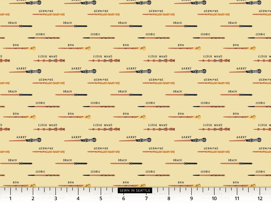 HARRY POTTER Fabric Magic Wands With Their Owner's Names Repeated on