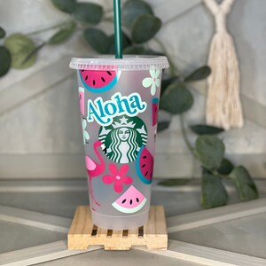 Flamingo Starbucks Cup/Aloha Starbucks Cup Personalized |Spring/Summer vibes | Reusable Starbucks Cup| Perfect Gift | Gift for Teen Girl |