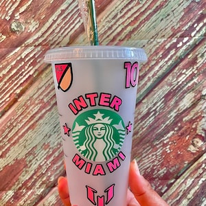 Messi  Starbucks Cold Cup | Messi | Inter Miami Cup | Personalize Starbucks Cup | Gift for Teen | Personalized Name Cup