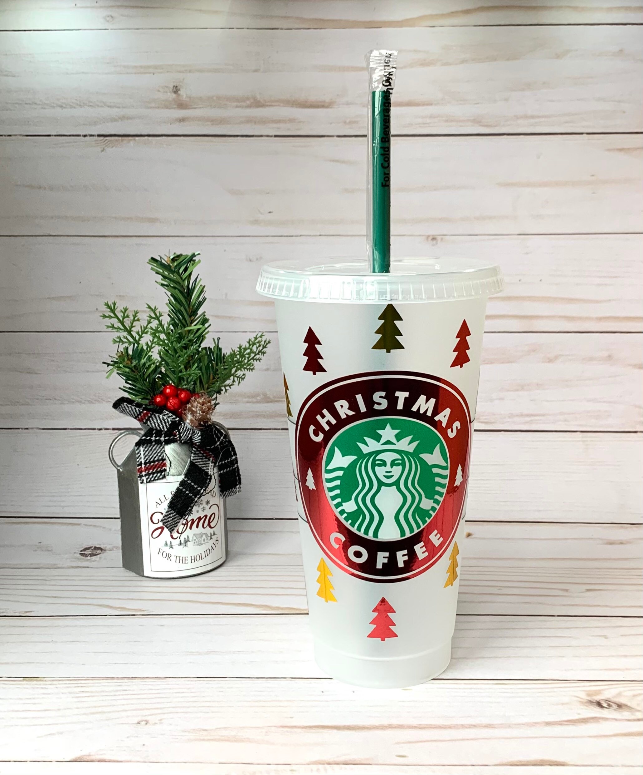 Copa de Café de Navidad / Copa Starbucks Reutilizable de