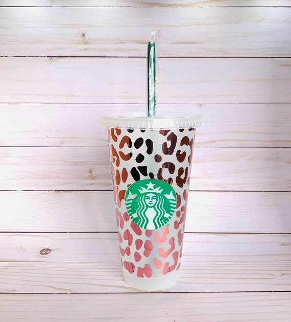 Cheetah Starbucks Cup | Reusable Venti Starbucks Cup | Animal Print Coffee Cup | Gift for Teen Girl | Personalized Name Cup
