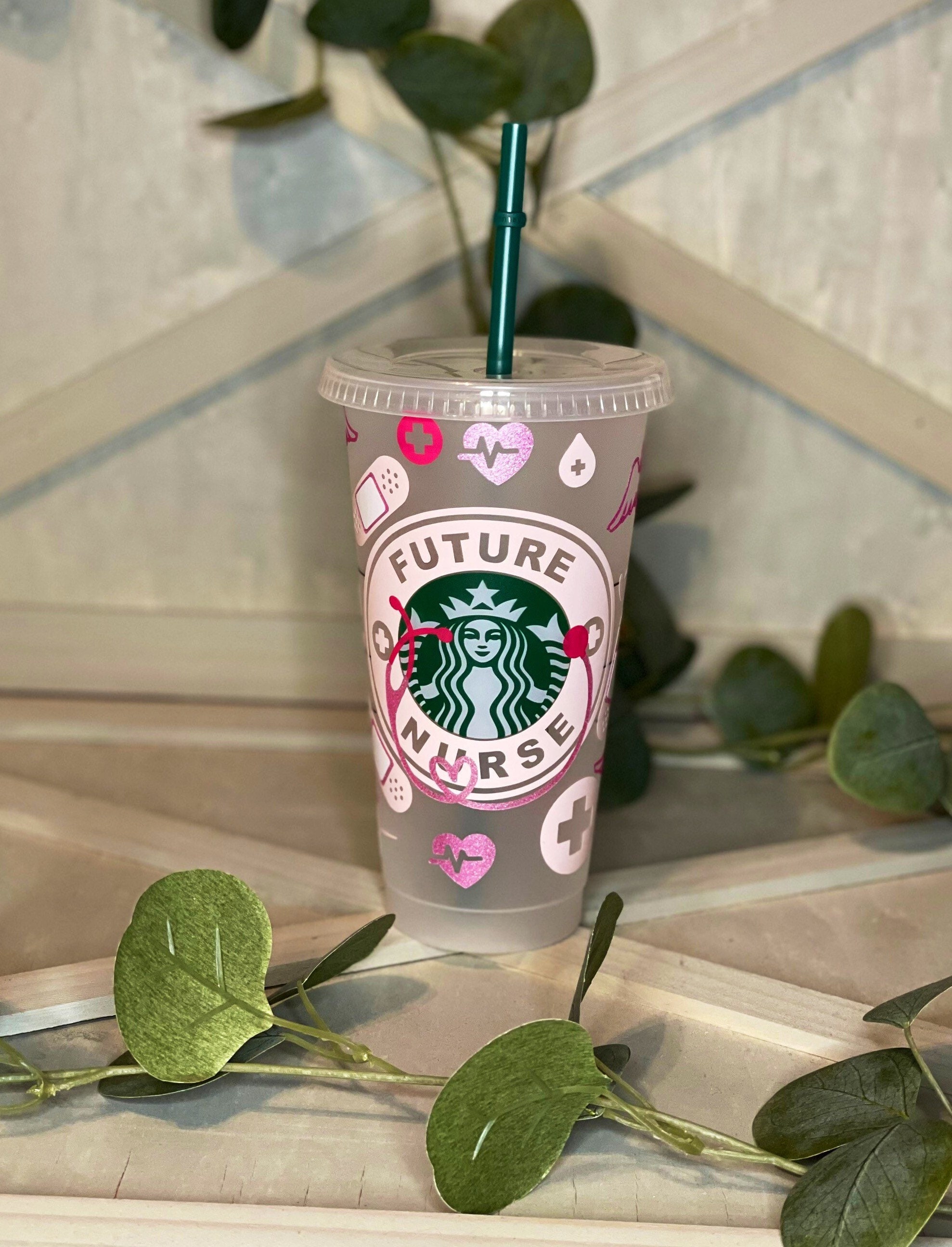 Student Nurse Starbucks Cold cup | Reusable Starbucks Coffee Cold Cup |  Gift for Nurse/Graduation gift Personalize Cup