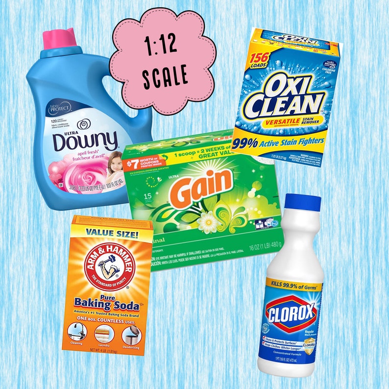 Printable 1:12 Miniature Scale Laundry Set Doll Toys Doll | Etsy